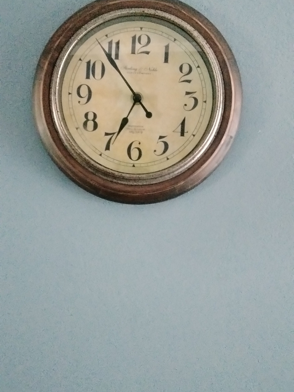 Vintage-Style Brown and Cream Wall Clock - Unbranded